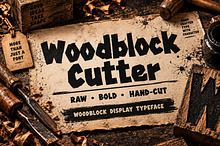 Woodblock Cutter – Display Font
