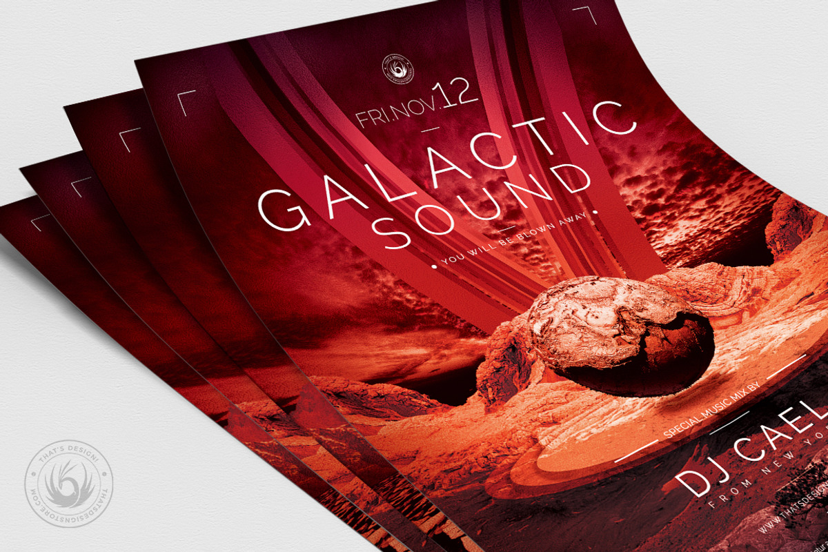 Galactic Sound Flyer Template V3, a Flyer Template by ThatsDesignArt (Photo 5 of 6)