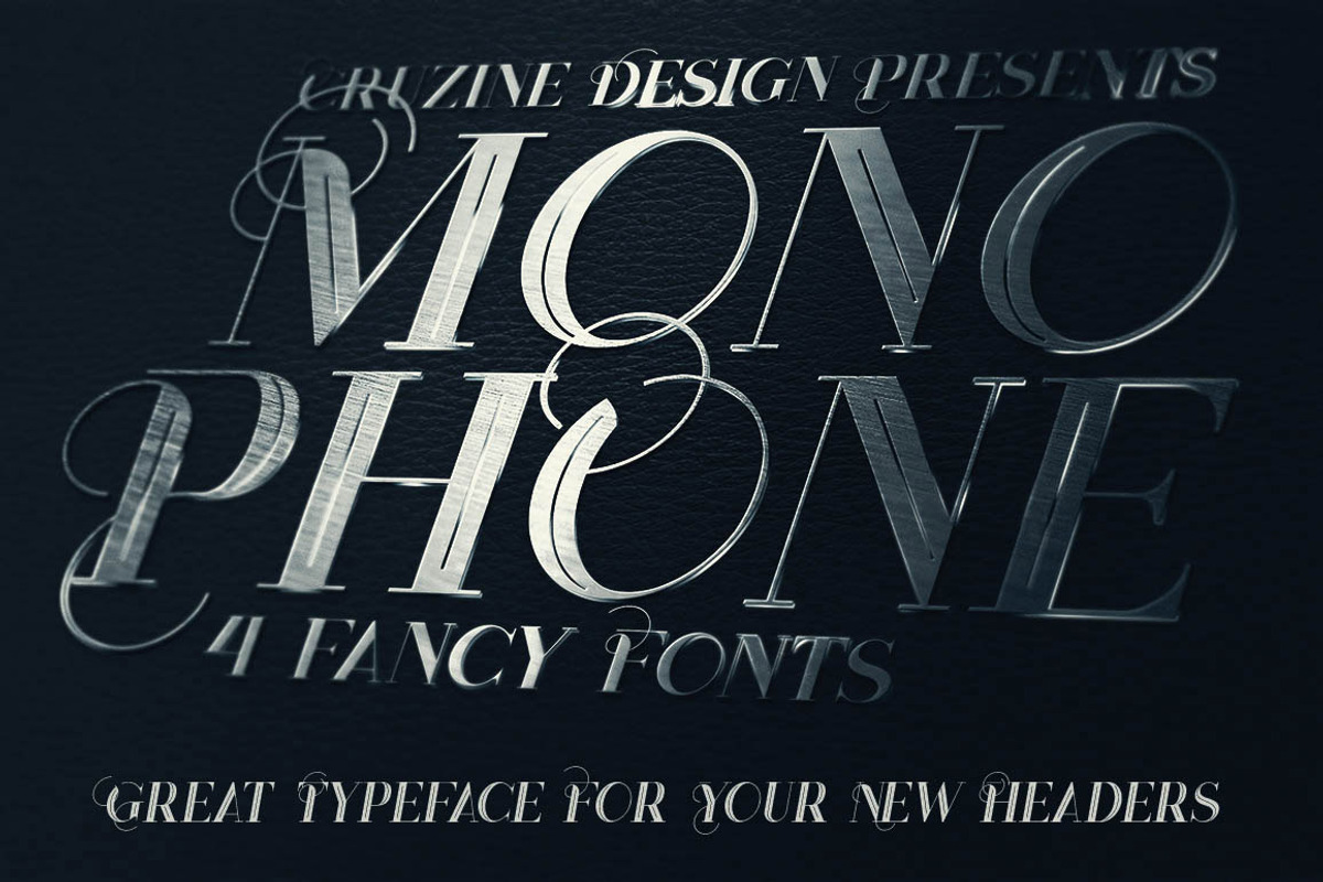 Monophone - Fancy Font preview 4