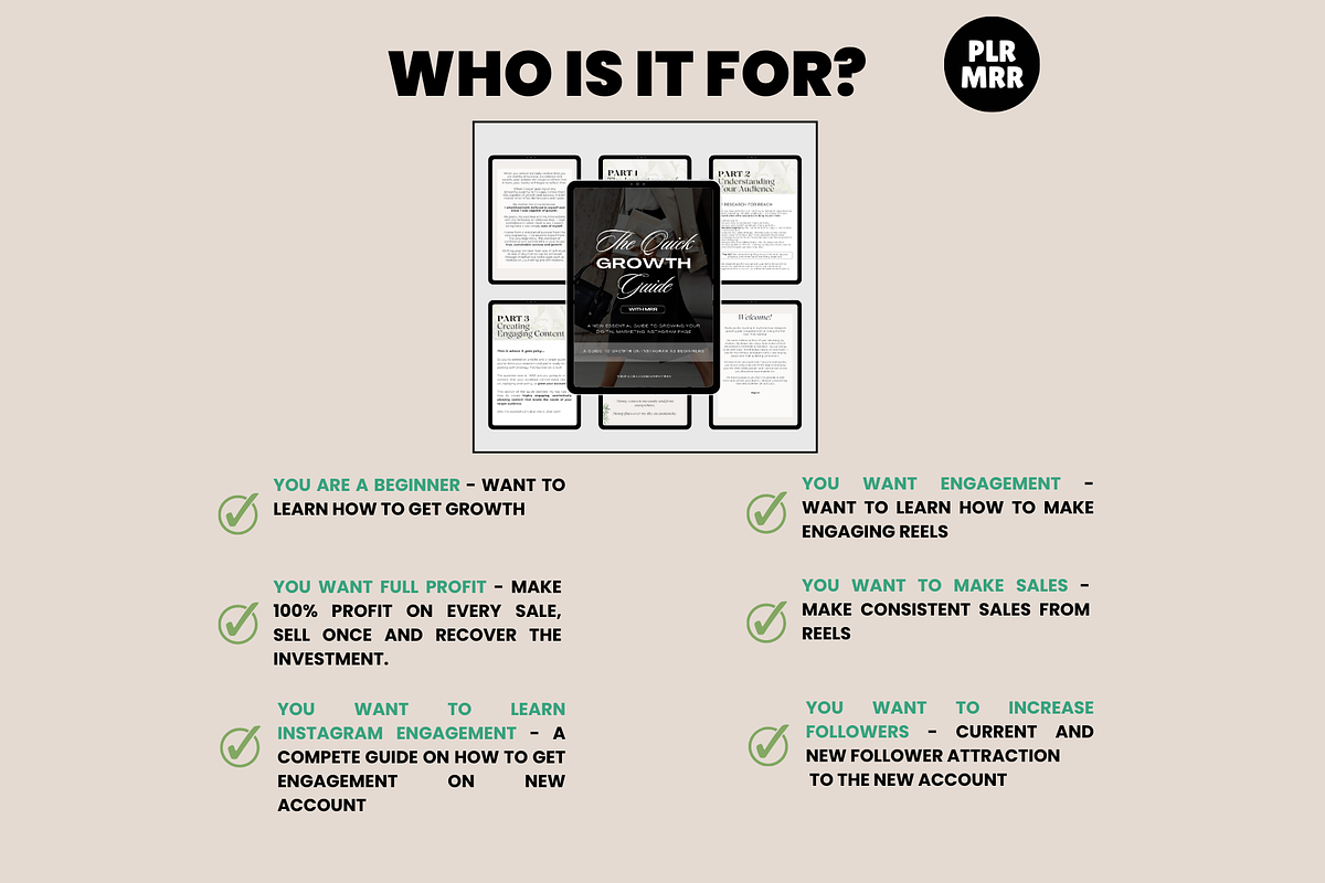 Faceless IG Quick Growth Guide MRR, a Marketing Template by Design By Hira (Photo 8 of 10)