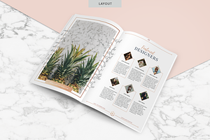 ROSE GOLD Magazine Indd & Psd