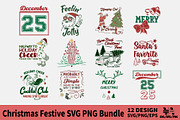 Christmas Festive SVG PNG Bundle, an Object Illustration by Ya_ Design Store (Thumbnail 1 of 13)