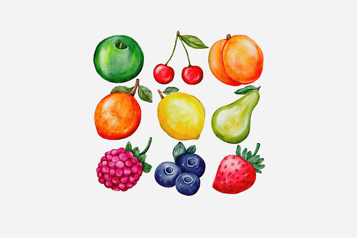 Fruit jam watercolor digital png, a Food Illustration by Julia Bogdan (Photo 3 of 6)
