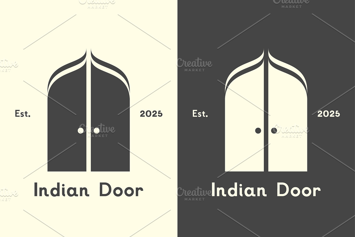 Indian Door Logo Design Icon, a Branding & Logo Template by Morvana Crew