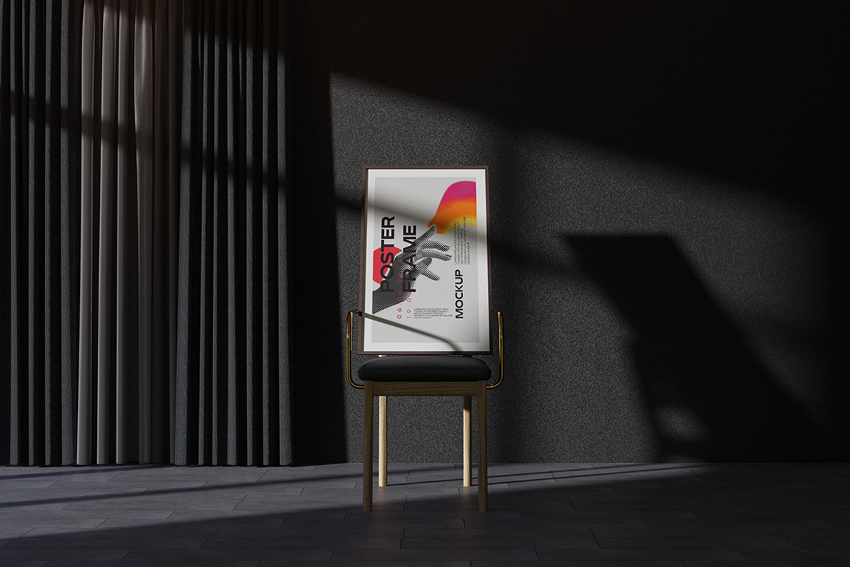 Poster Frame Mockup, an Advertising Mockup by MrLetters (Photo 2 of 5)