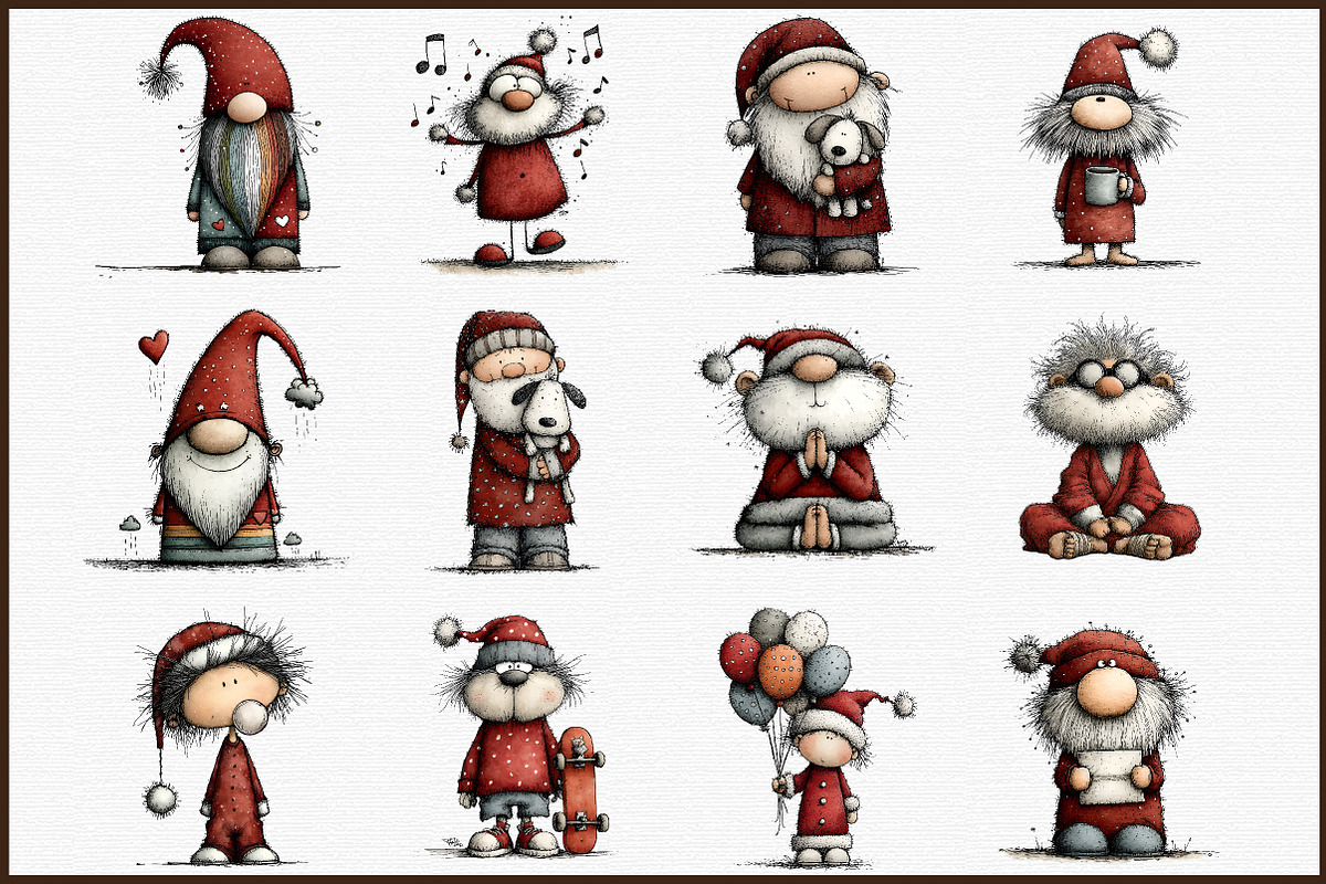 Quirky Santa Claus Clipart, an Illustration by Sublimation Artist (Photo 3 of 6)