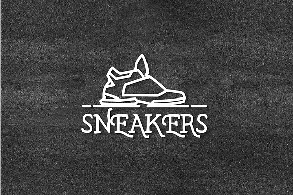 Vector Sneakers Labels.