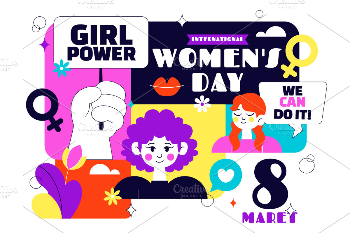 10 International Women's Day, a Person Illustration by denayunebgt (Photo 4 of 4)