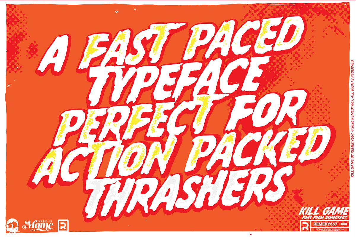 Kill Game, a Sans Serif Font by Remedy667 (Photo 2 of 9)