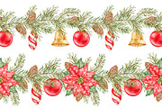 Xmas Watercolor Clipart, a Seasonal Illustration by Eves_Aquadreams (Thumbnail 6 of 13)