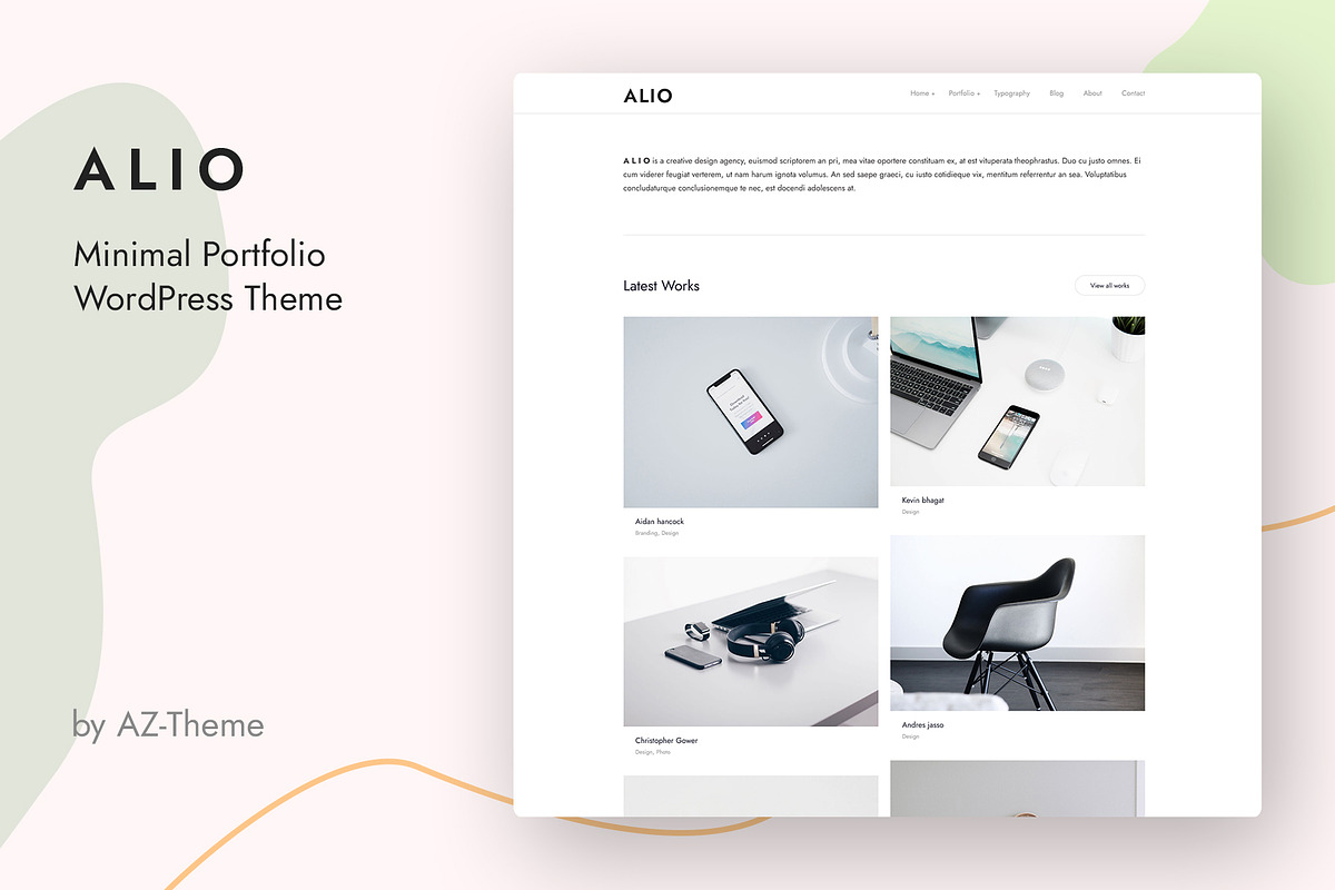 Alio - Minimal Portfolio Theme, a WordPress Template by AZ-Theme (Photo 2 of 5)