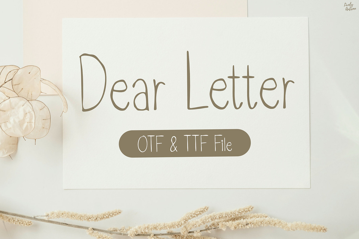 DearLetter | Handwriting Font, a Handwritten Font by LivelyAutumn11.11 (Photo 1 of 5)