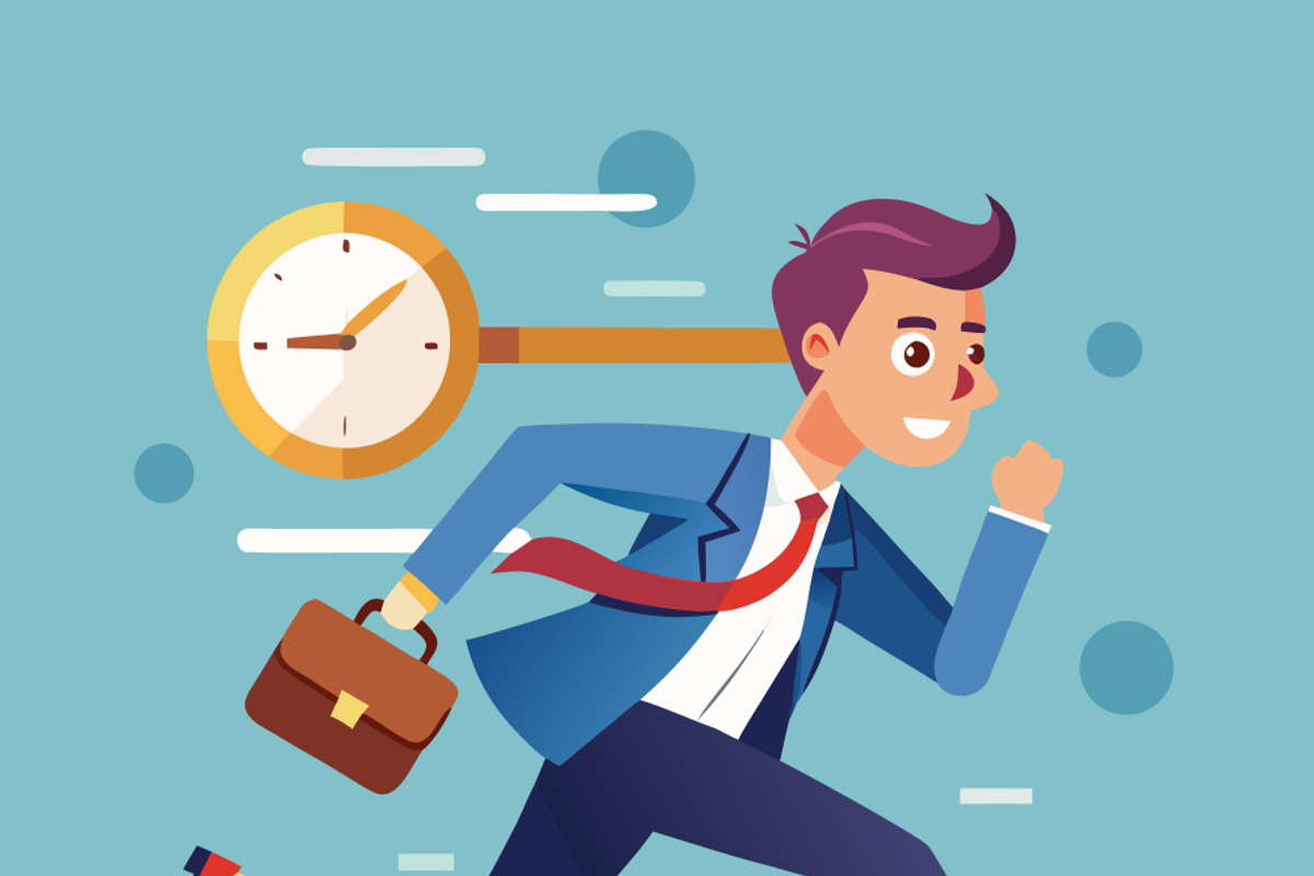 Businessman running with briefcase, a Person Illustration by SouravDesign (Photo 3 of 3)