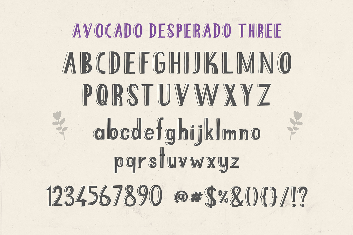 Avocado Desperado Font Set preview 7