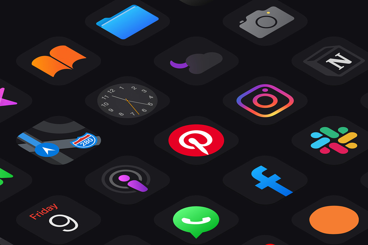 Nocturnal Icon Pack for iOS, a Graphic by Design Essentials (Photo 4 of 6)