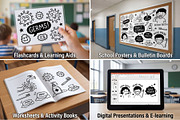 Hygiene & Health Doodles SVG Bundle, an Education Illustration by PassionPNGcreation (Thumbnail 3 of 4)