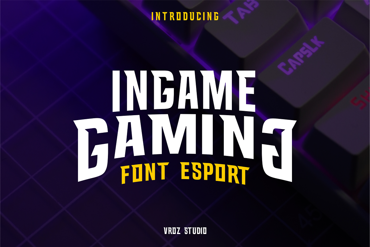 INGAME - A Sporty Font, a Font by Vroz Studio (Photo 1 of 9)