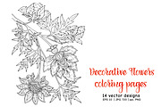 Decorative Flowers - coloring pages, a Decorative Illustration by Elen-Lane (Thumbnail 3 of 5)