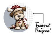 Whimsical Christmas Dog Clipart, an Illustration by Pixels.Craft (Thumbnail 2 of 6)