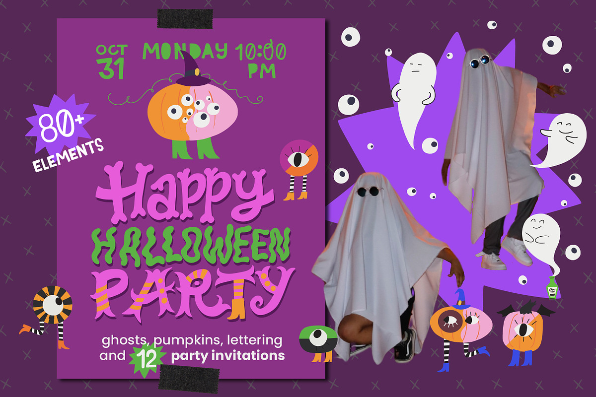 Happy Halloween Party, a Seasonal Illustration by Sketchetarian (Photo 1 of 8)