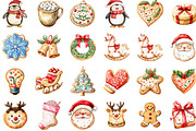 Christmas Cookie Clipart, an Illustration by Designking (Thumbnail 2 of 4)