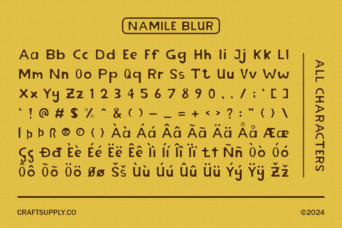 Namile Blur, a Sans Serif Font by Craft Supply Co. (Photo 8 of 8)
