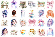 Watercolor Soft Girl Clipart, an Illustration by designcity5 (Thumbnail 2 of 5)