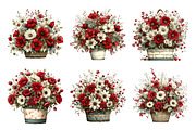 Spring Flower Basket Clipart Bundle, an Illustration by GatewayDesign (Thumbnail 4 of 5)