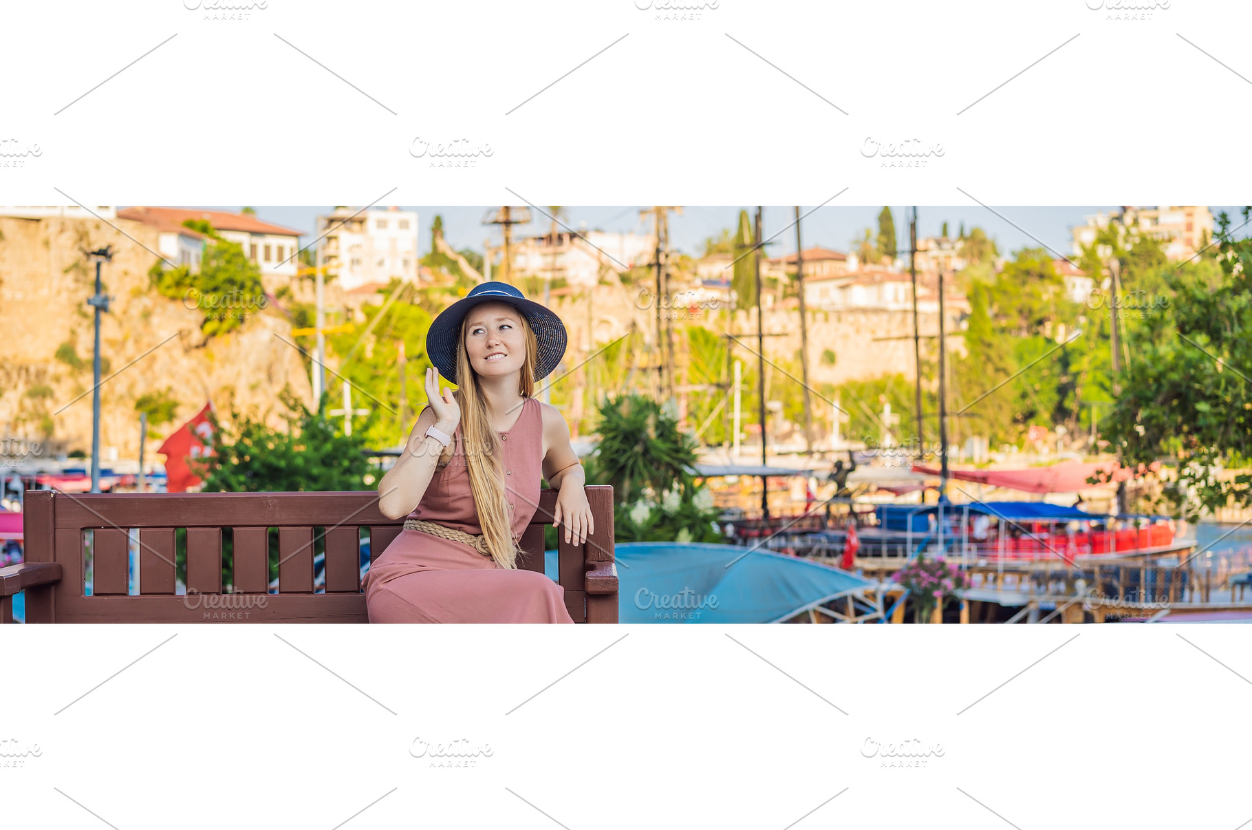 Woman tourist in Old town Kaleici in, an Architecture Photo by Elizaveta Galitskaya