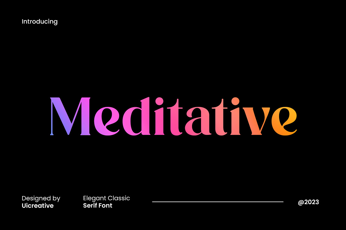 Meditative Elegant Clasic Serif Font, a Serif Font by UICreative (Photo 1 of 13)