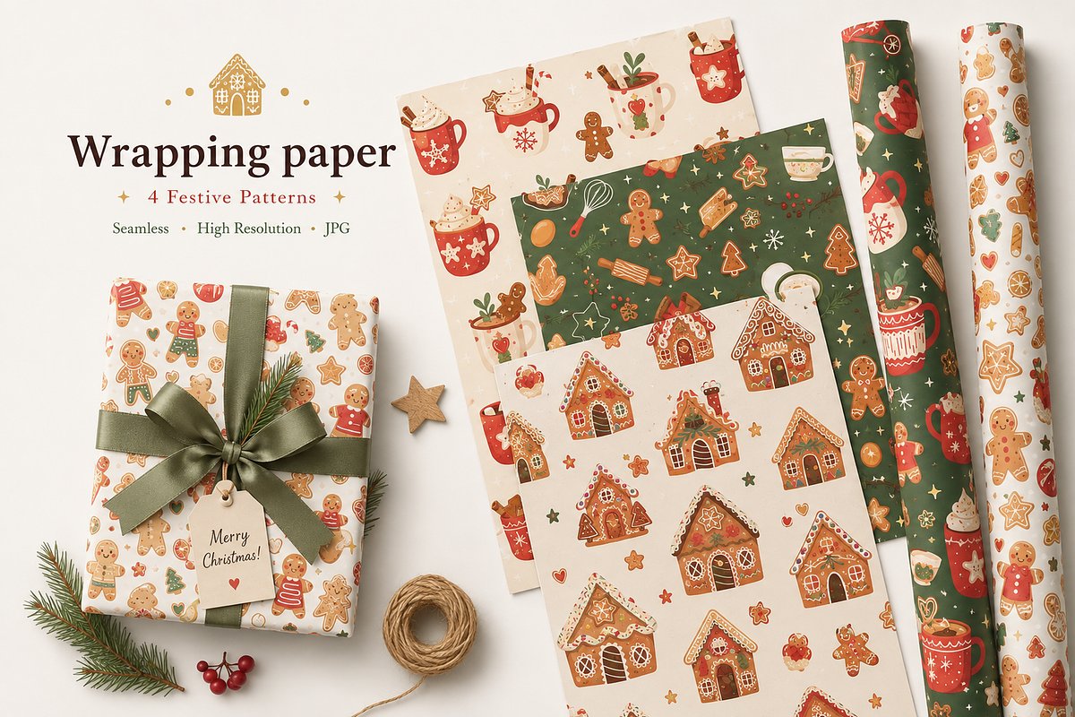 Christmas Sweets Illustrations, a Seasonal Illustration by Anna Studio (Photo 3 of 12)