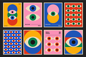 40 BAUHAUS POSTERS VECTOR SET