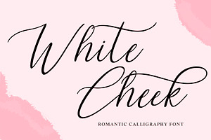 White Cheek Modern Calligraphy Scrip