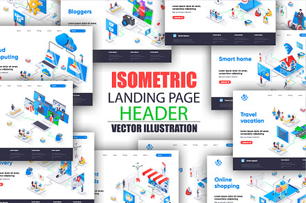 Isometric Landing Page Template
