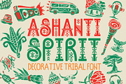 Ashanti Spirit - Tribal African Duo, a Sans Serif Font by HipFonts (Thumbnail 1 of 10)