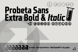Probeta Extra Bold & Italic -4 fonts