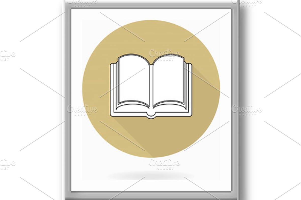 Fine Flat Icon With Book, an Icon by FineArtStudio (Photo 3 of 3)