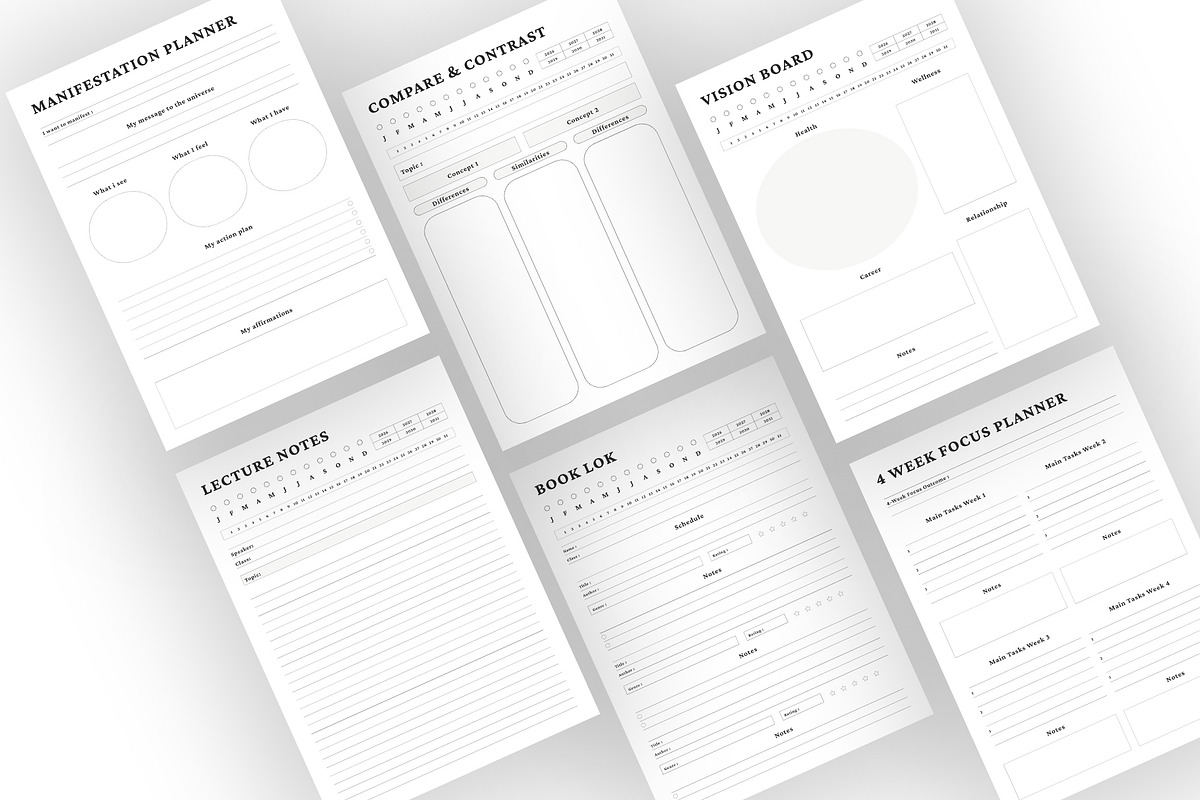 Planner Bundle Pack, a Stationery Template by Design Zone (Photo 3 of 6)