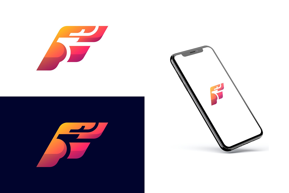 Modern Gradient Deer with Letter F, a Branding & Logo Template by Artnivora.Std (Photo 3 of 4)