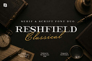 Reshfield; Vintage Script and Script, a Script Font by Eko Bimantara (Thumbnail 1 of 9)