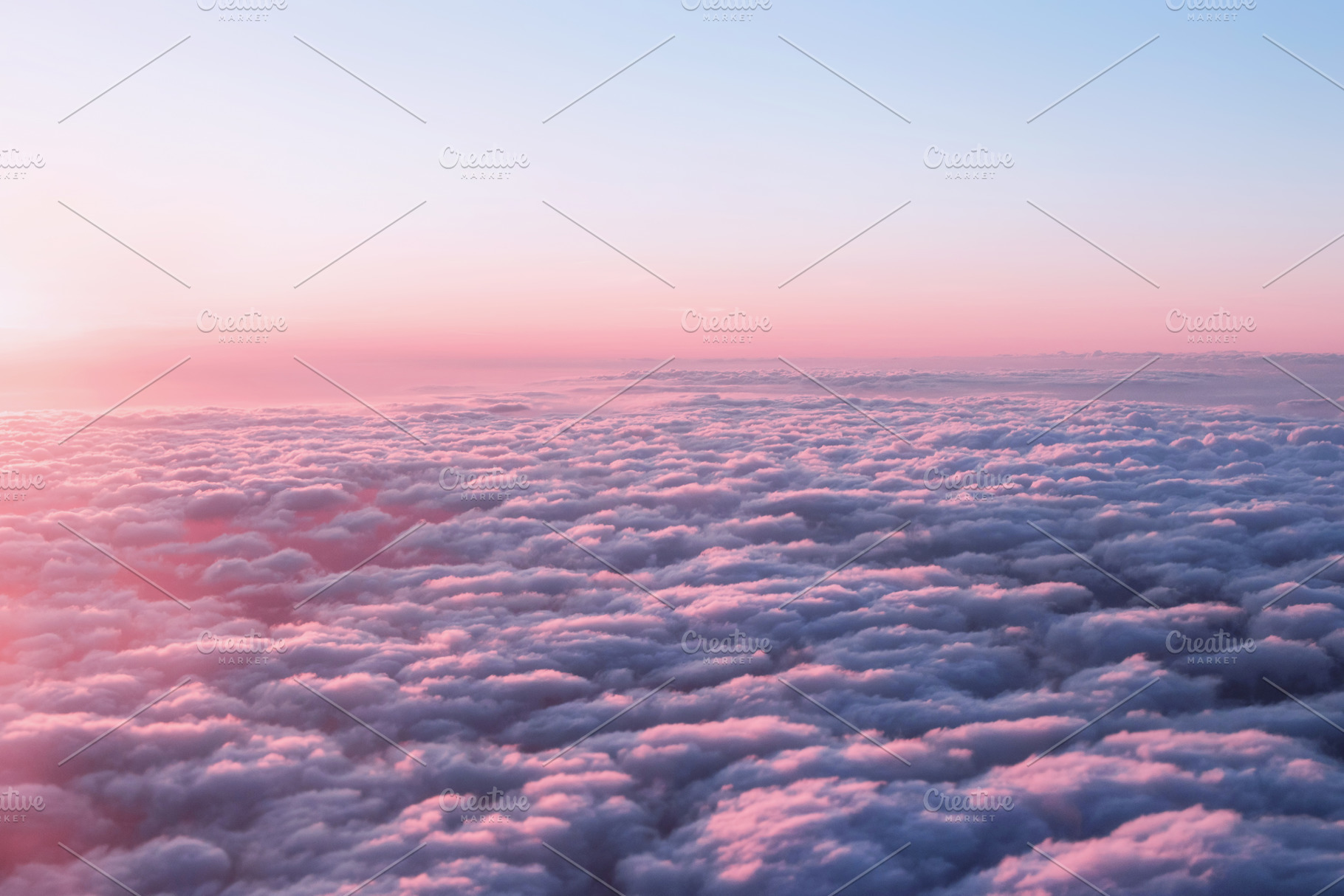 Pink sunset sky with clouds, a Nature Photo by Antrisolja Photography