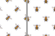 Bees set, illustrations + patterns, an Animal Illustration by OKart.studio (Thumbnail 6 of 6)