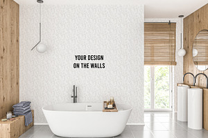 Wall Art Mockup - Bathroom Scene