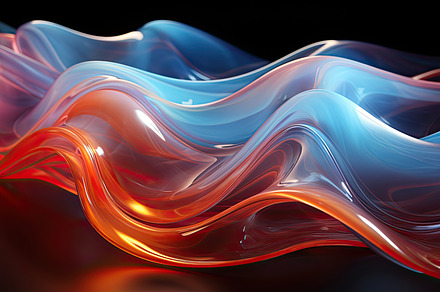 3D wavy abstract background, Sculptu, a Photo by SaroStock