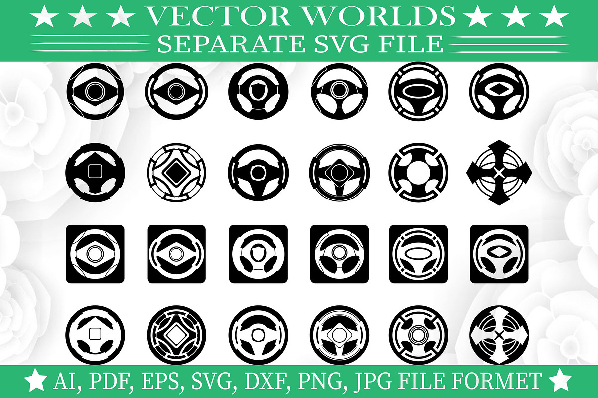 Steering Wheel SVG, Wheel SVG, an Object Graphic by VectorWorlds (Photo 3 of 3)