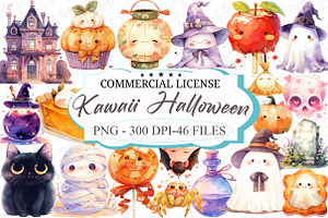 Kawaii Blush Halloween Stickers, an Illustration by designcity5