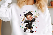 Whimsical Graduation Kids Clipart, a Person Illustration by designcity5 (Thumbnail 4 of 5)