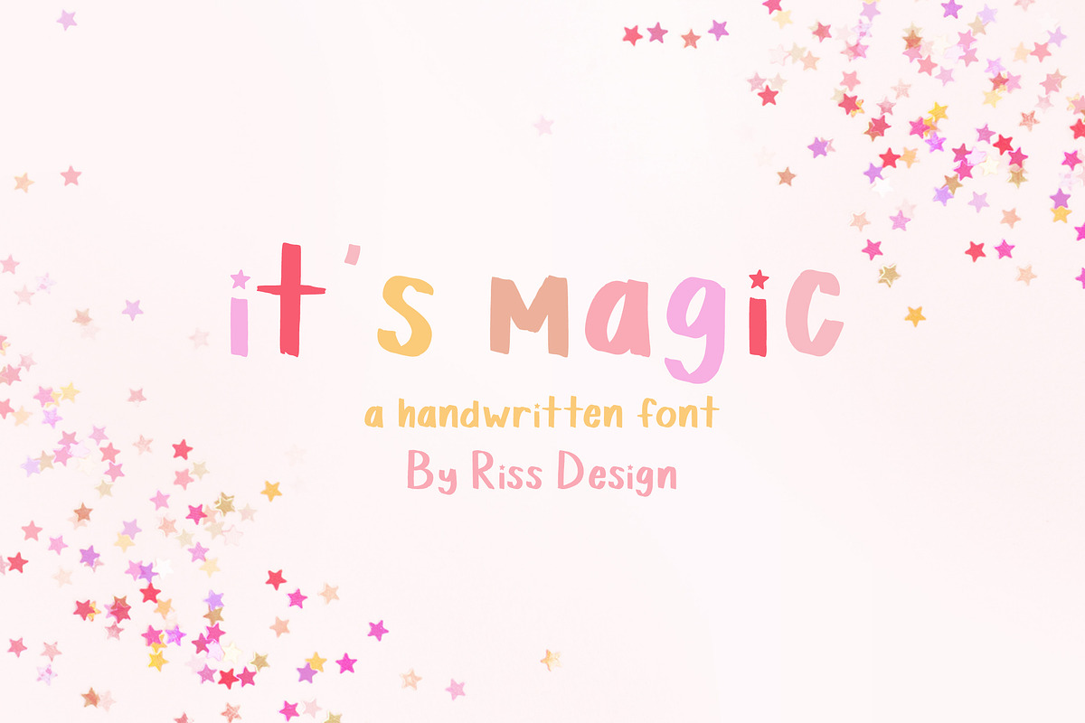 RD It's Magic - Handwritten Font, a Sans Serif Font by RissDesign (Photo 1 of 4)