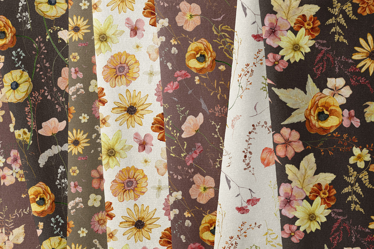Rustic Fall Watercolor Dried flowers, a Decorative Illustration by SunnyAfternoons (Photo 10 of 14)