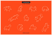 Hand Drawn Vector Horse Set, an Animal Illustration by Pásha (Thumbnail 3 of 5)